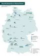 Karte von Atomkraftwerken in Deutschland.